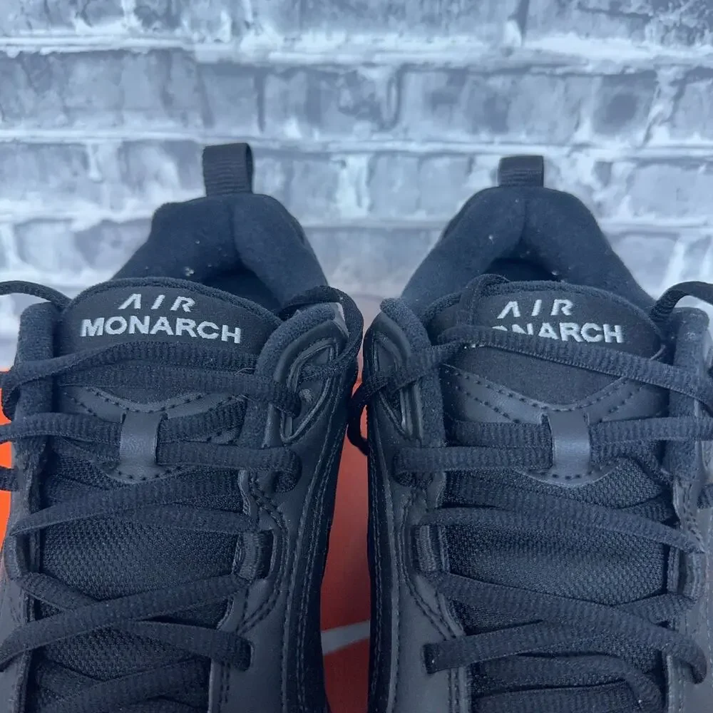 Nike Air Monarch IV Triple Black Athletic Dad Shoes 416355-001 Mens Size 11 4E